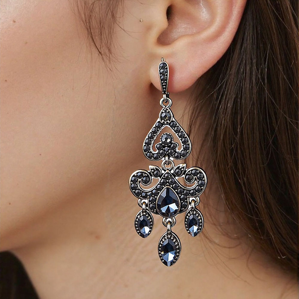 Ethnic Indian Fashion - Sunspicems Vintage Turkish Women Earrings Rhinestone