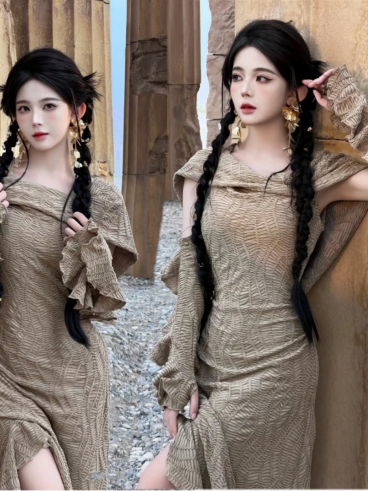 Ethnic Fashion Dress - Desert Themed Long Dress Women's Fashion