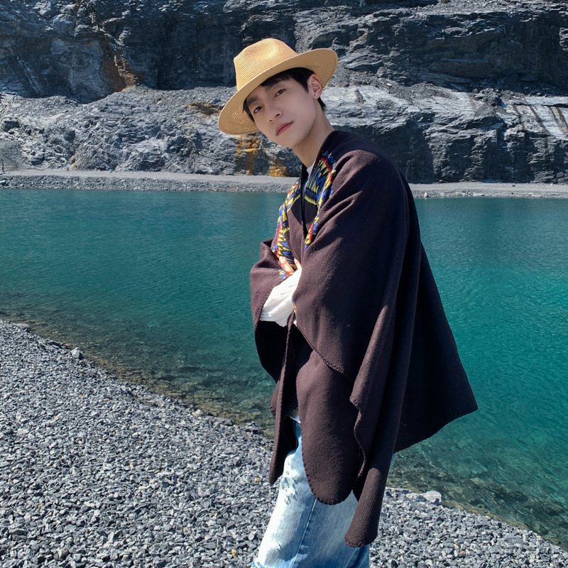Men's Cape Desert Travel Ethni - Ethnic Fashion Photography 评论和价格
