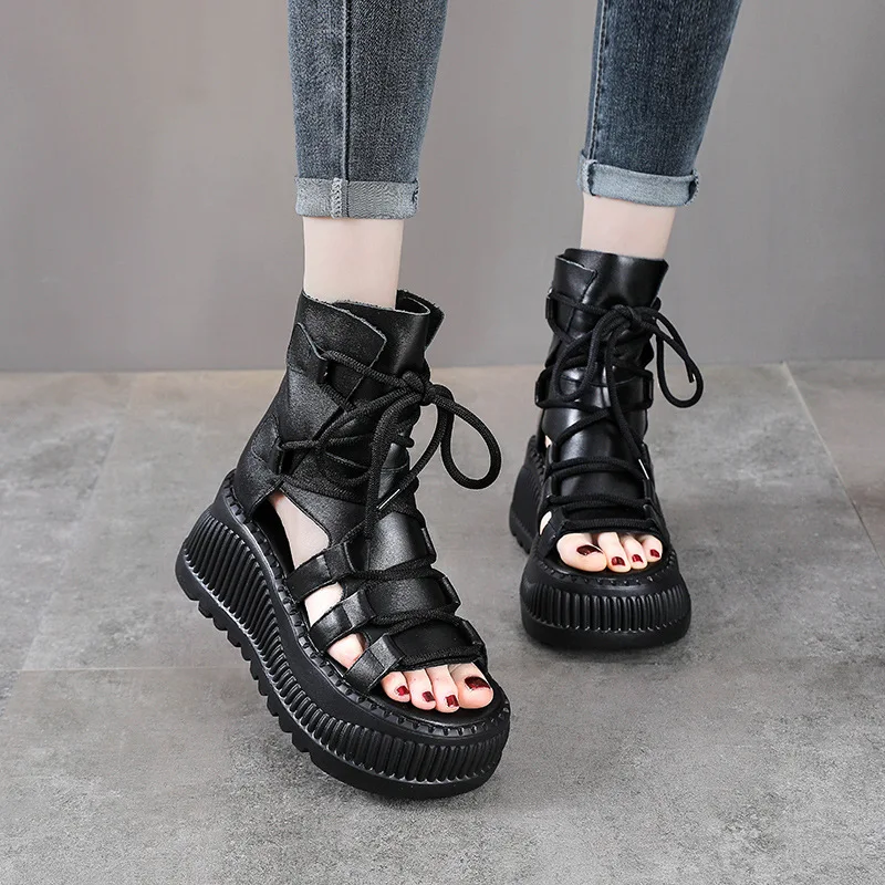 8CM Ethnic Cow Genuine Leather - Ethnic And Fashion 评论和价格
