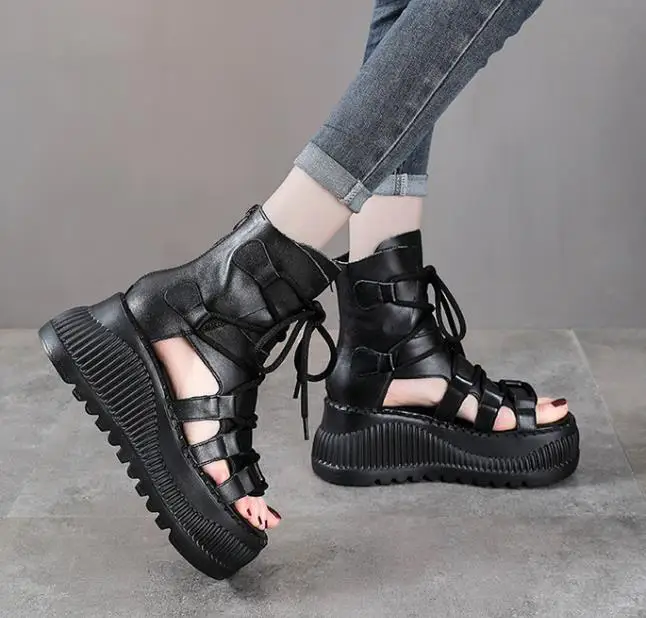 8CM Ethnic Cow Genuine Leather - Ethnic And Fashion 评论和价格