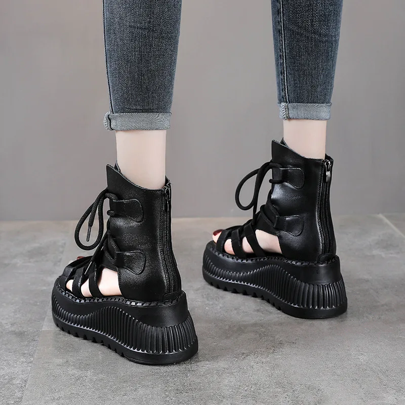 8CM Ethnic Cow Genuine Leather - Ethnic And Fashion 评论和价格