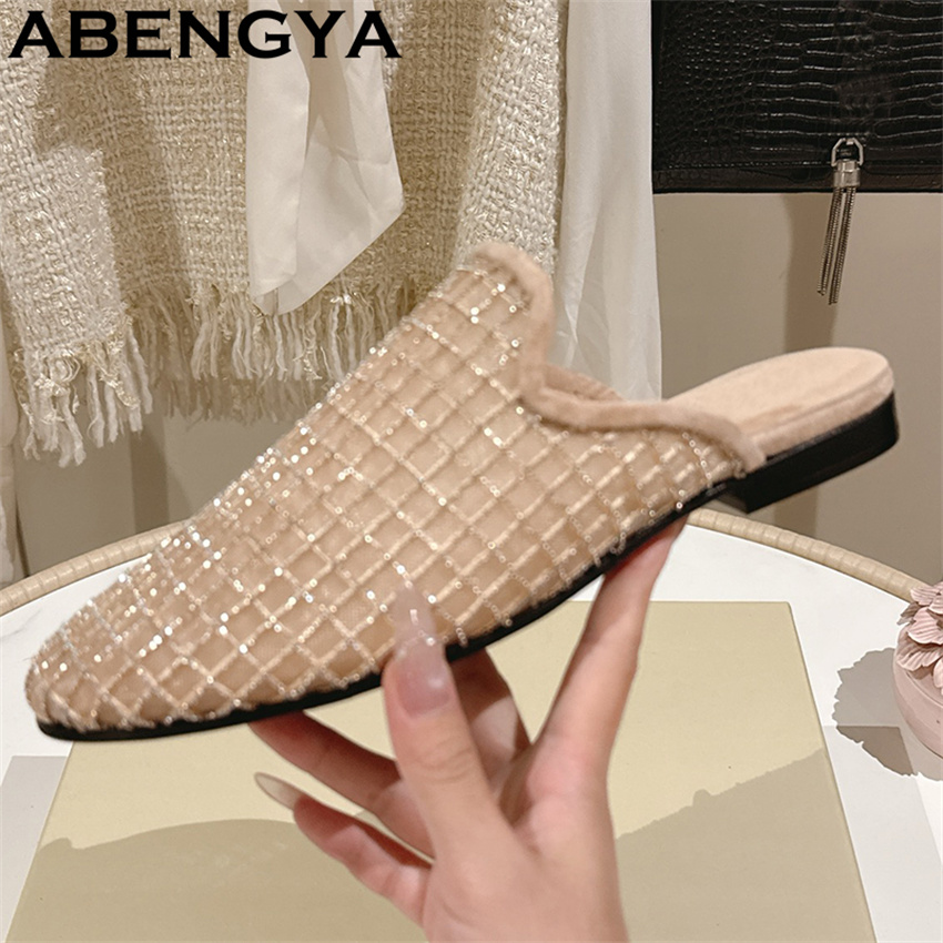 Shiny Lace Mesh Round Toe Flat - Ethnic And Fashion 评论和价格