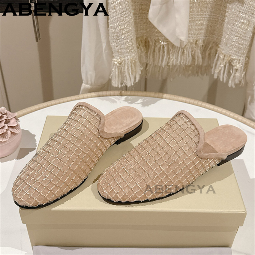 Shiny Lace Mesh Round Toe Flat - Ethnic And Fashion 评论和价格