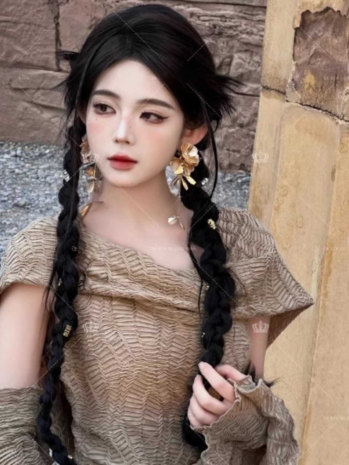 Desert  Themed Long Dress Wome - Ethnic Fashion Dress 评论和价格