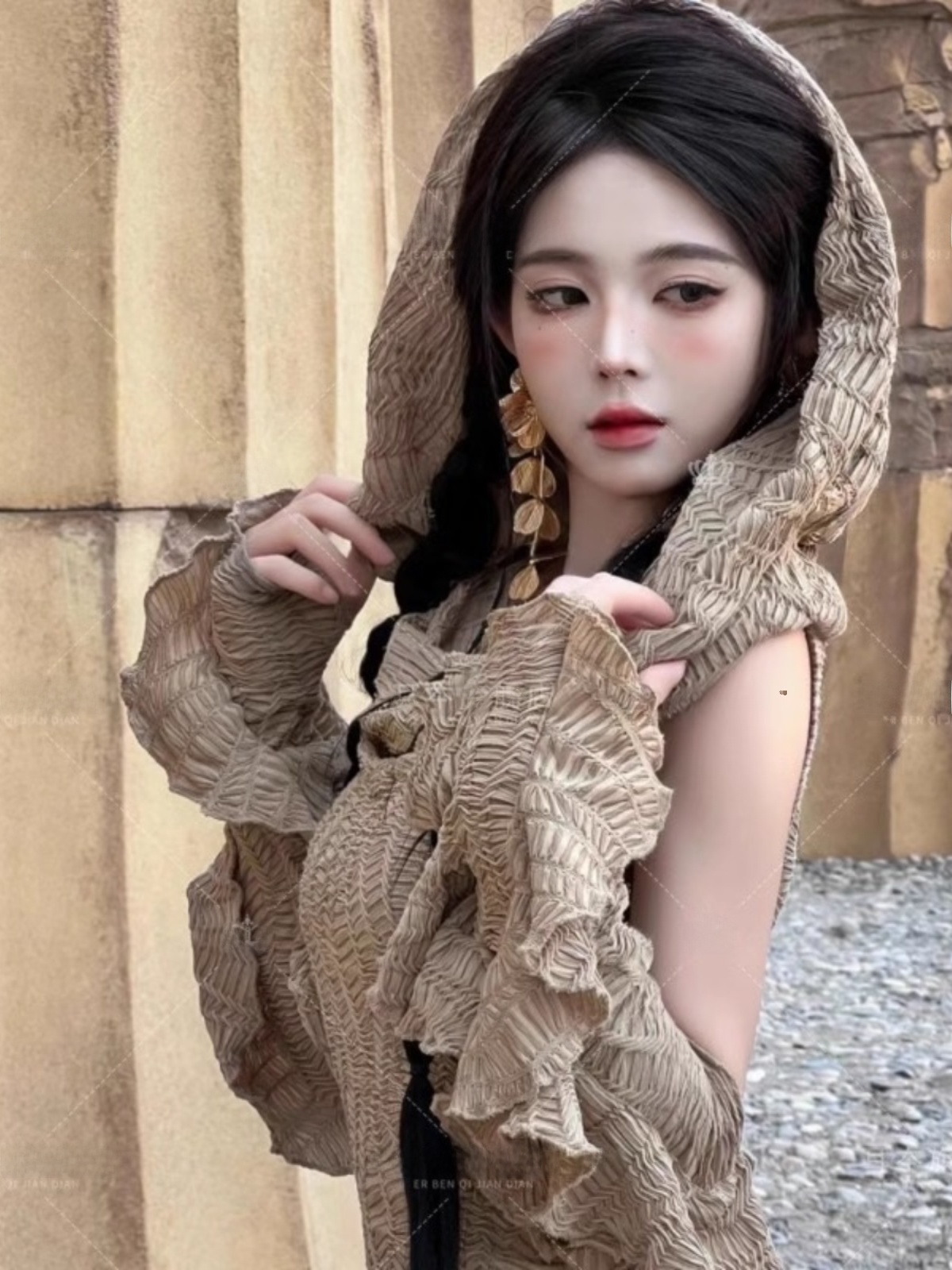 Desert  Themed Long Dress Wome - Ethnic Fashion Dress 评论和价格