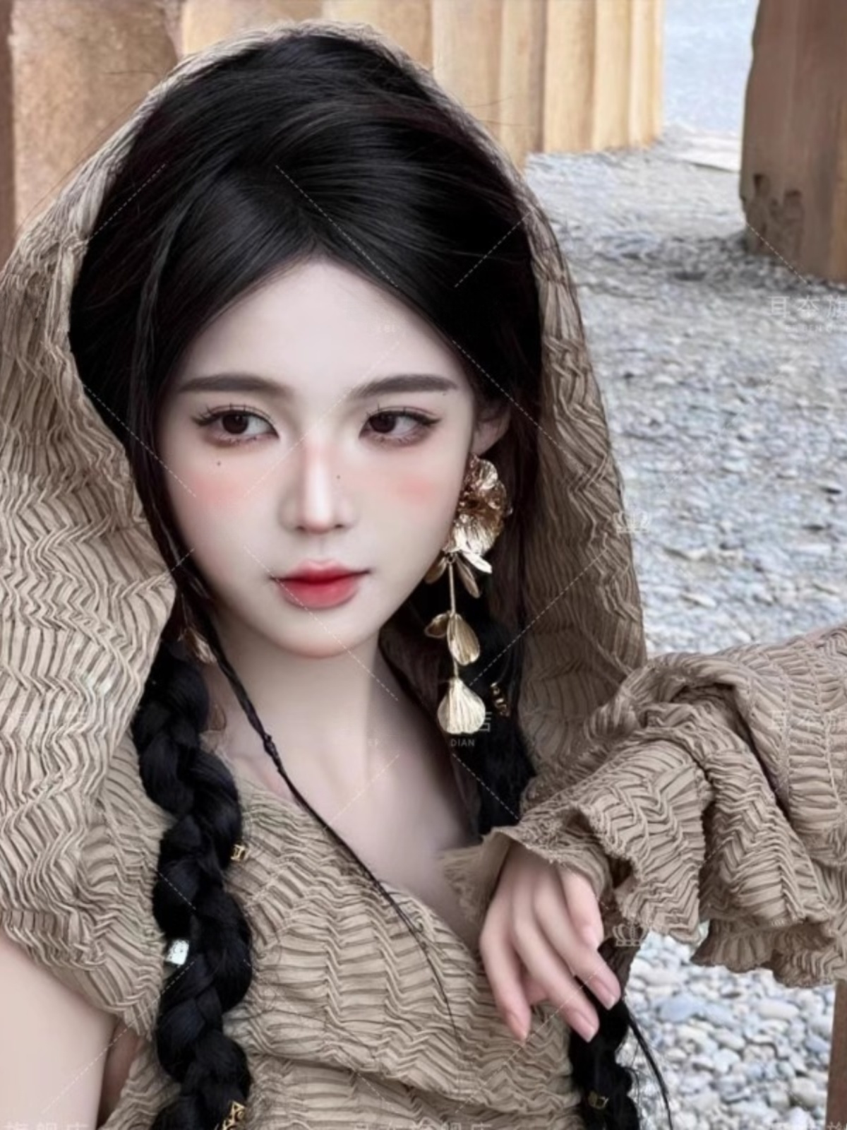 Desert  Themed Long Dress Wome - Ethnic Fashion Dress 评论和价格