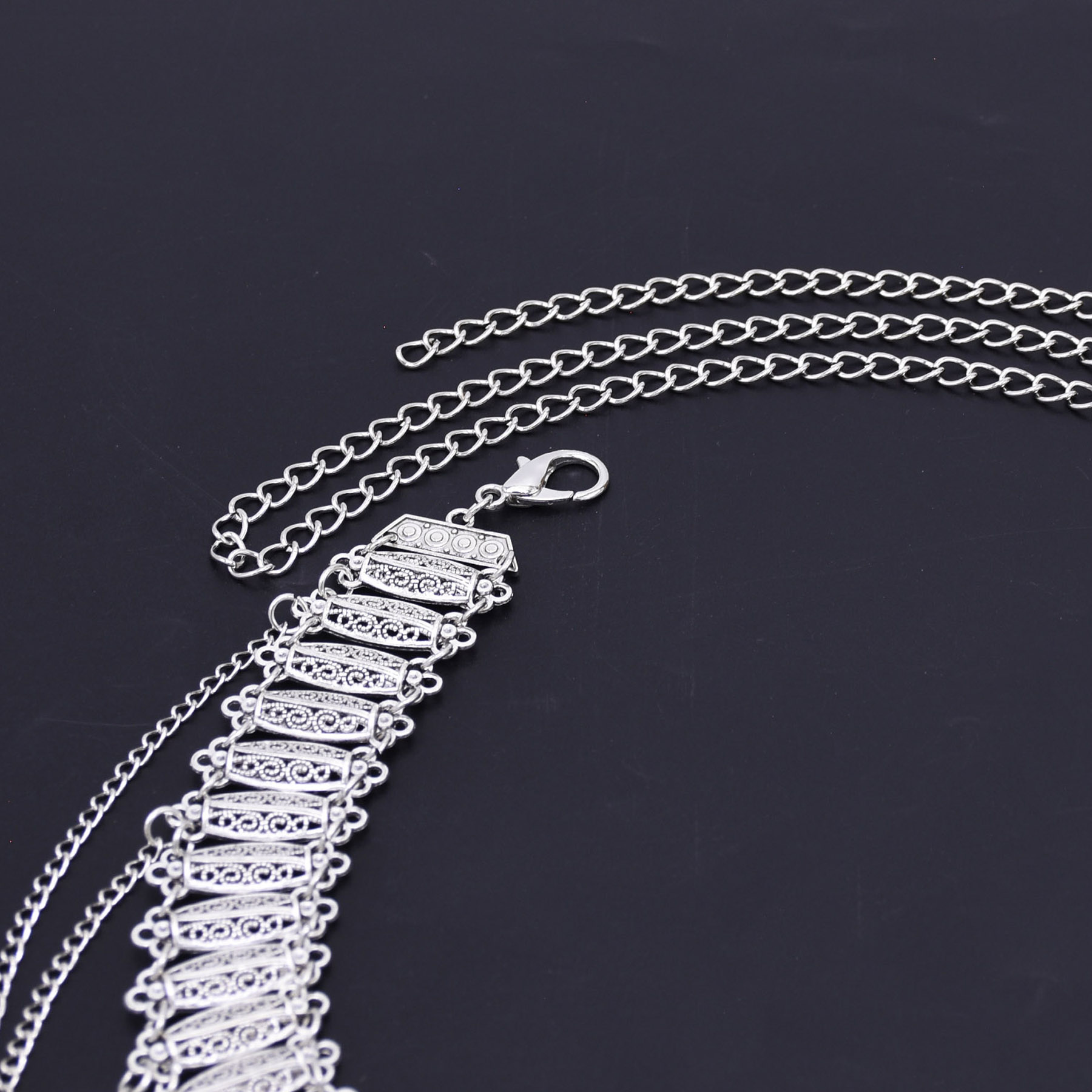 Niche Retro Design Silver Carv - Ethnic Fashion Designers 评论和价格