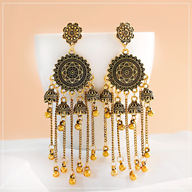 Classic Retro Geometric Long C - Ethnic Indian Fashion 评论和价格