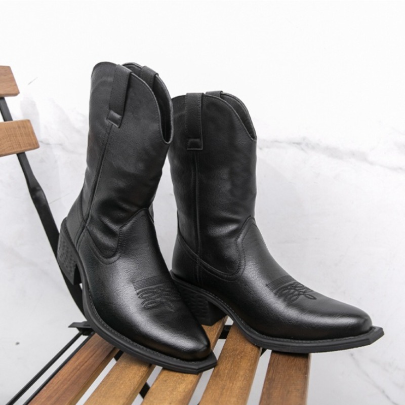 Men Boots Classic Embroidery W - Ethnic And Fashion 评论和价格